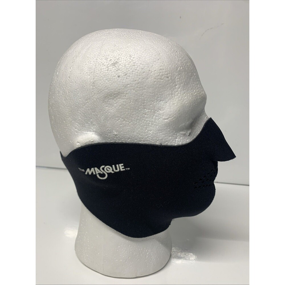 Vintage 90s The Masque Neoprene Ski Snowboard Face Mask Cover Black Sz Small